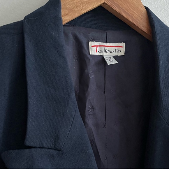 Talbots Navy Blue Wool Coat | Size Large - Picture 6 of 6